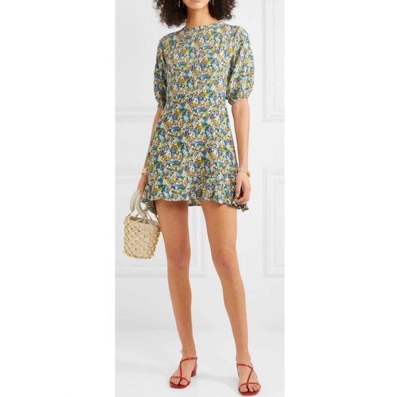 NEW FAITHFULL THE BRAND REVOLVE FLORAL PRINT MINI DRESS - Picture 8 of 9